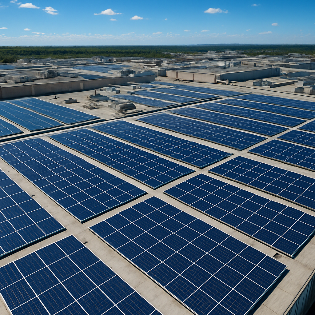 Factories solar installation by LumoraX Renewables