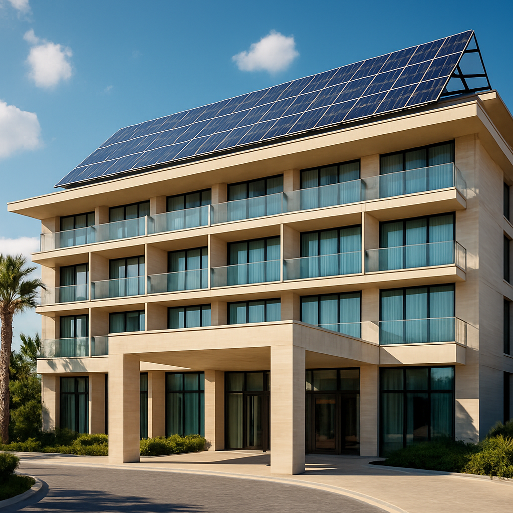 Hotels solar installation by LumoraX Renewables
